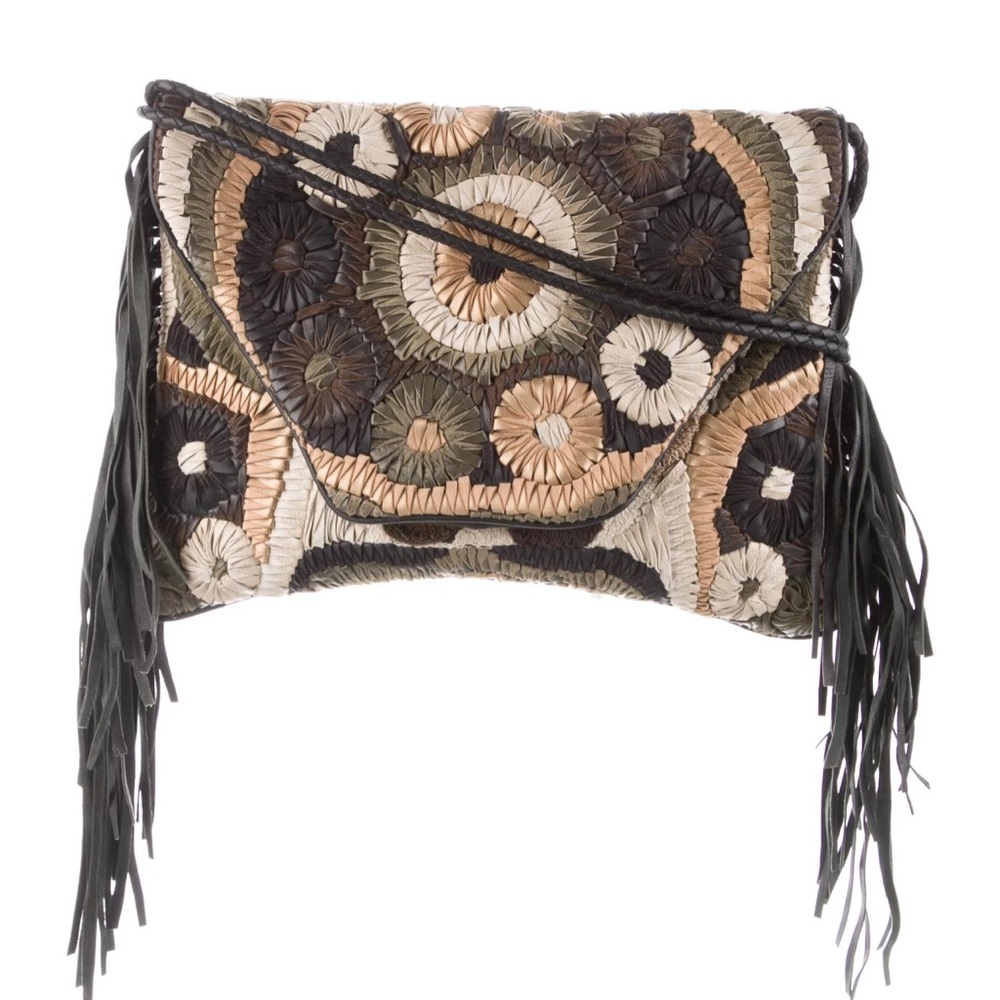 Antik Batik Multicolor Woven Fringe Crossbody